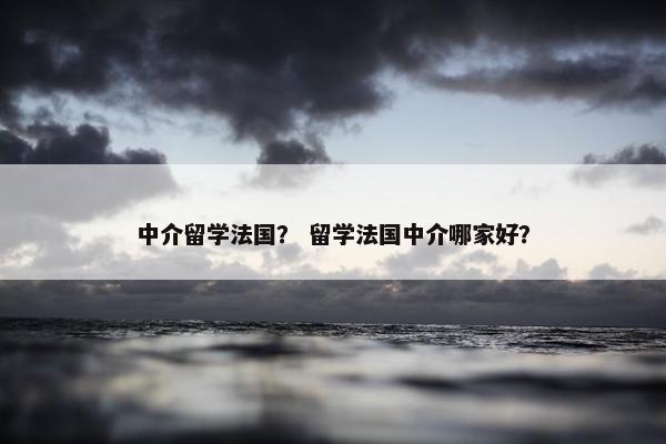 中介留学法国？ 留学法国中介哪家好？