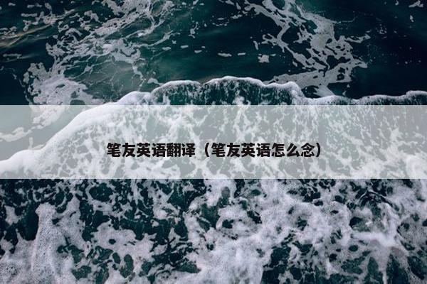 笔友英语翻译（笔友英语怎么念）