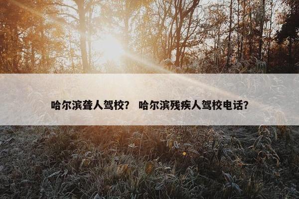 哈尔滨聋人驾校？ 哈尔滨残疾人驾校电话？