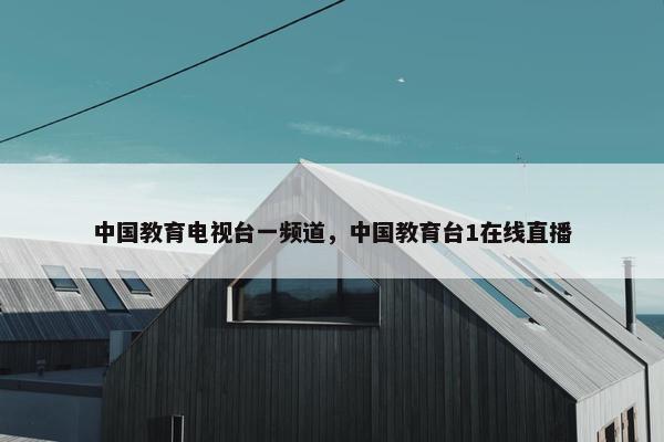 中国教育电视台一频道，中国教育台1在线直播
