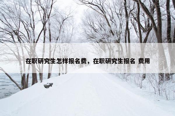 在职研究生怎样报名费，在职研究生报名 费用