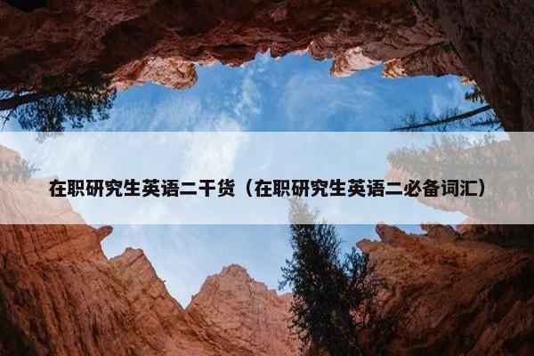 在职研究生英语二干货（在职研究生英语二必备词汇）