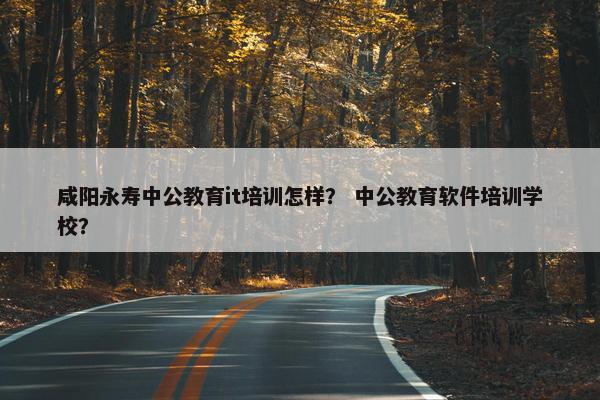 咸阳永寿中公教育it培训怎样？ 中公教育软件培训学校？