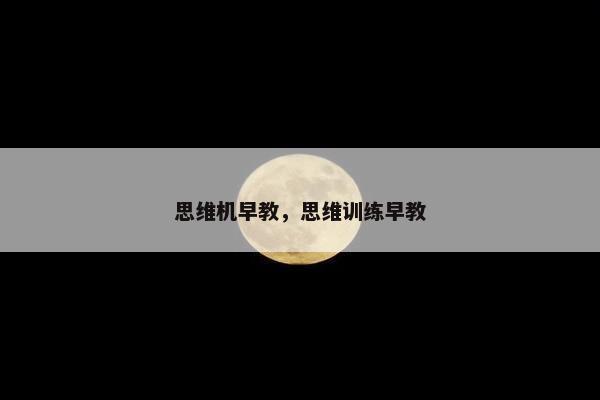 思维机早教，思维训练早教
