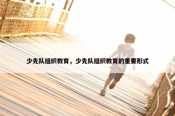 少先队组织教育，少先队组织教育的重要形式