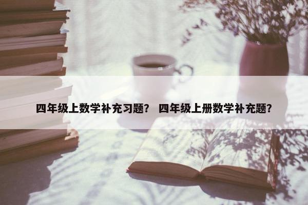 四年级上数学补充习题？ 四年级上册数学补充题？