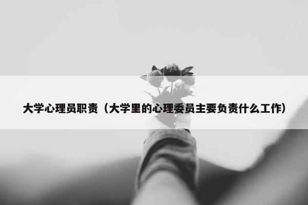 大学心理员职责（大学里的心理委员主要负责什么工作）
