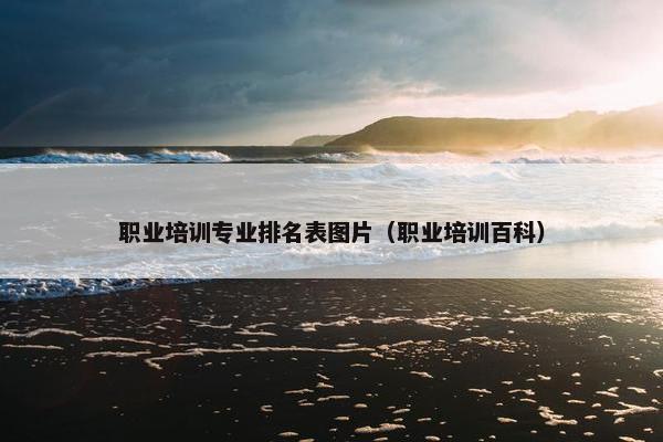 职业培训专业排名表图片（职业培训百科）
