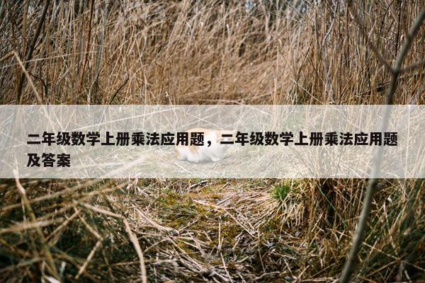 二年级数学上册乘法应用题，二年级数学上册乘法应用题及答案