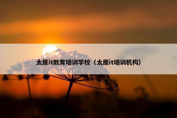 太原it教育培训学校（太原it培训机构）
