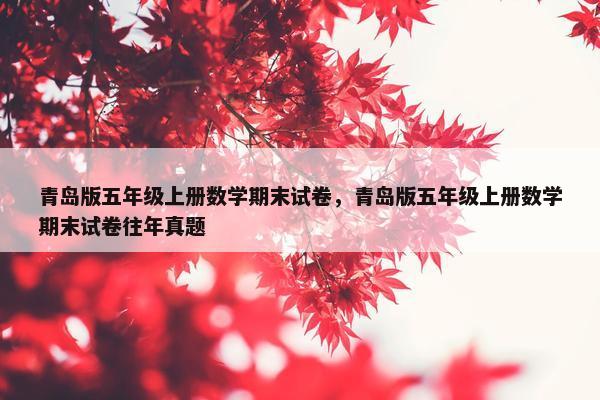 青岛版五年级上册数学期末试卷，青岛版五年级上册数学期末试卷往年真题