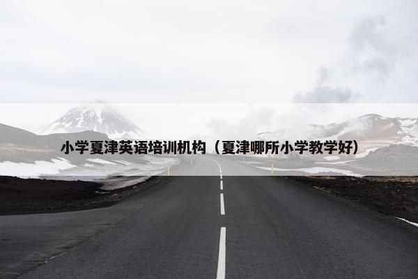 小学夏津英语培训机构（夏津哪所小学教学好）