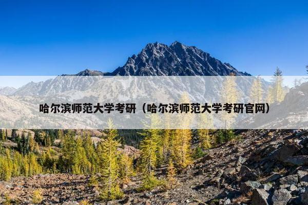 哈尔滨师范大学考研（哈尔滨师范大学考研官网）
