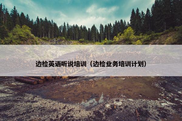 边检英语听说培训（边检业务培训计划）
