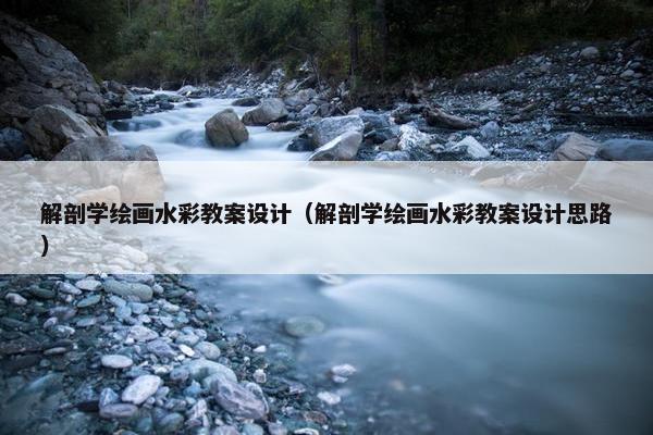 解剖学绘画水彩教案设计（解剖学绘画水彩教案设计思路）