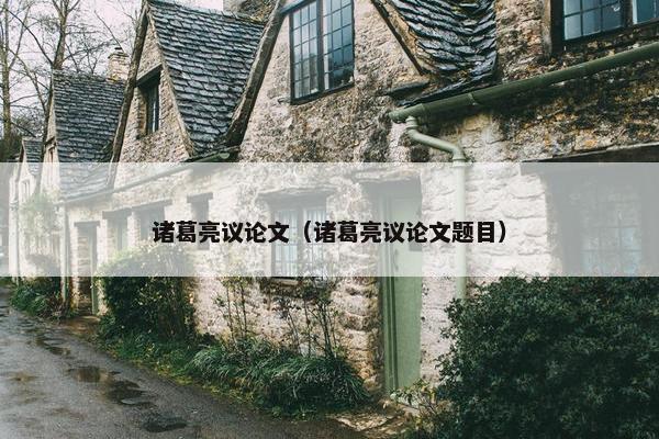 诸葛亮议论文（诸葛亮议论文题目）