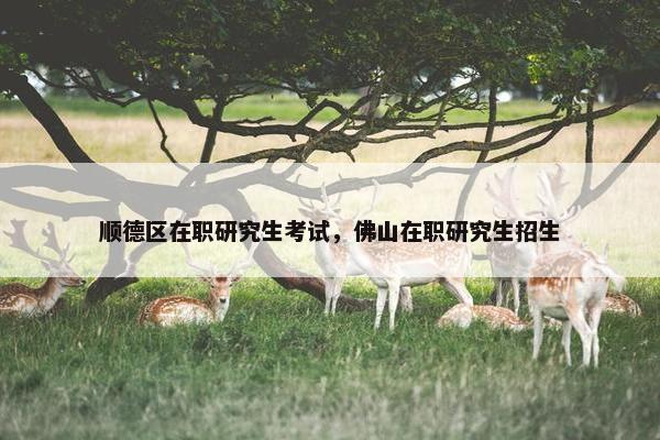 顺德区在职研究生考试，佛山在职研究生招生