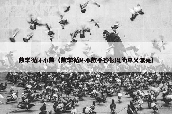 数学循环小数（数学循环小数手抄报既简单又漂亮）