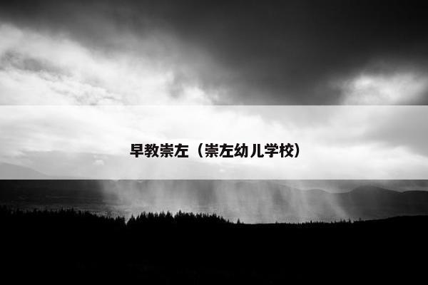 早教崇左（崇左幼儿学校）