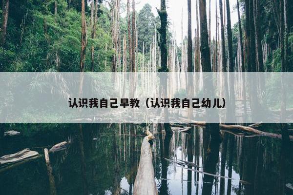 认识我自己早教（认识我自己幼儿）