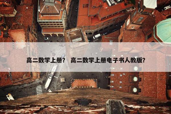 高二数学上册？ 高二数学上册电子书人教版？