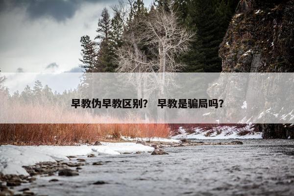 早教伪早教区别？ 早教是骗局吗？