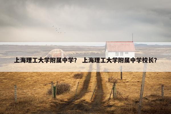 上海理工大学附属中学？ 上海理工大学附属中学校长？