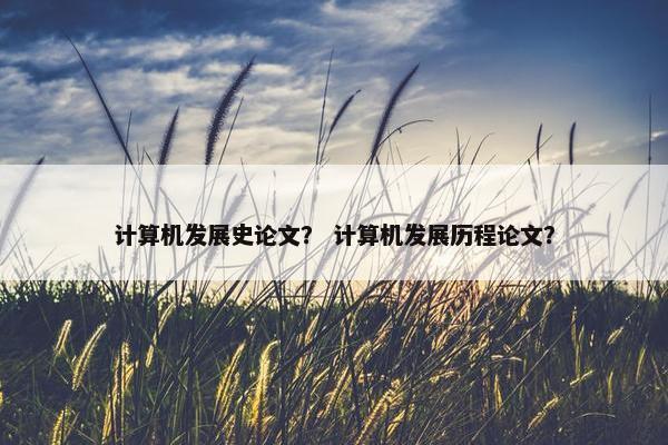 计算机发展史论文？ 计算机发展历程论文？