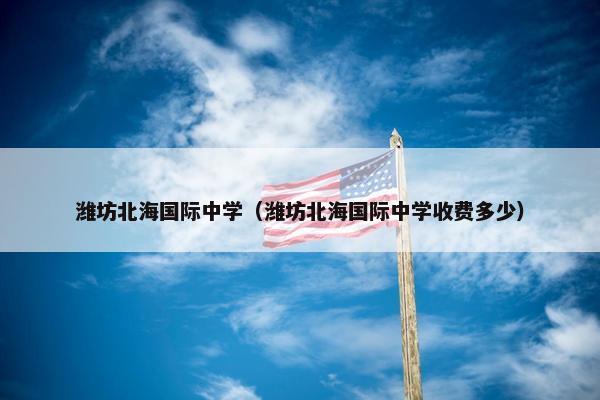 潍坊北海国际中学（潍坊北海国际中学收费多少）