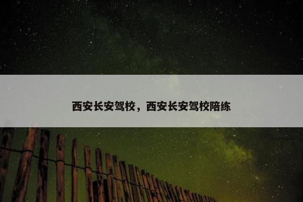 西安长安驾校，西安长安驾校陪练