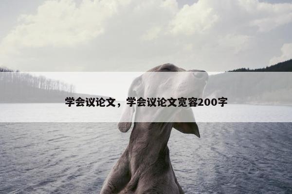 学会议论文，学会议论文宽容200字