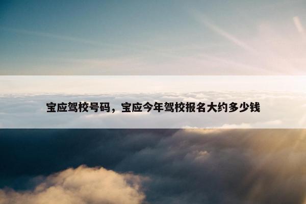 宝应驾校号码，宝应今年驾校报名大约多少钱