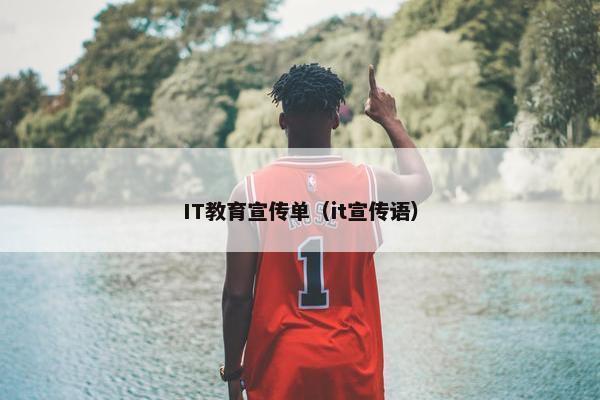 IT教育宣传单（it宣传语）