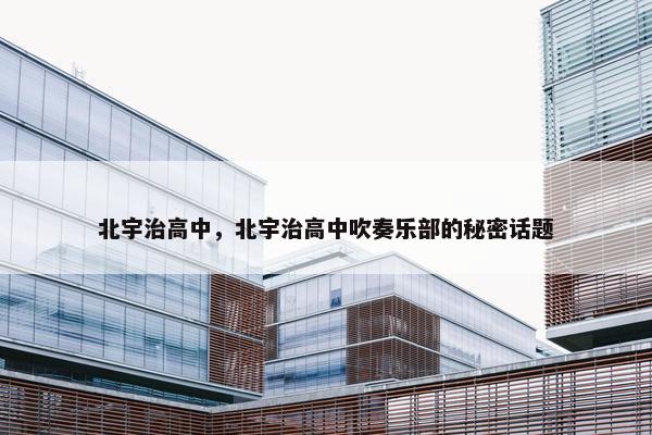 北宇治高中，北宇治高中吹奏乐部的秘密话题