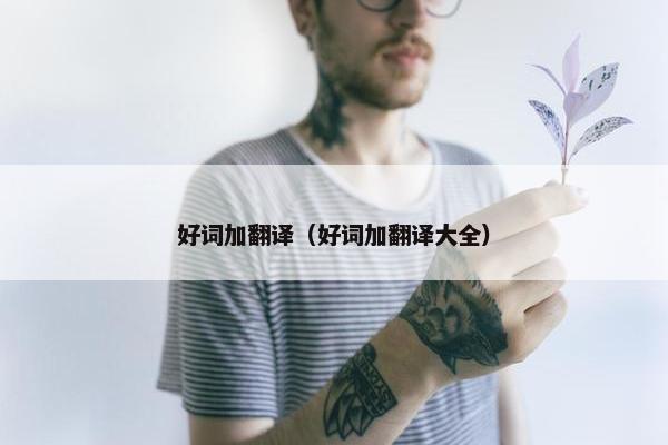 好词加翻译（好词加翻译大全）