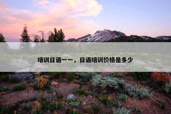 培训日语一一，日语培训价格是多少