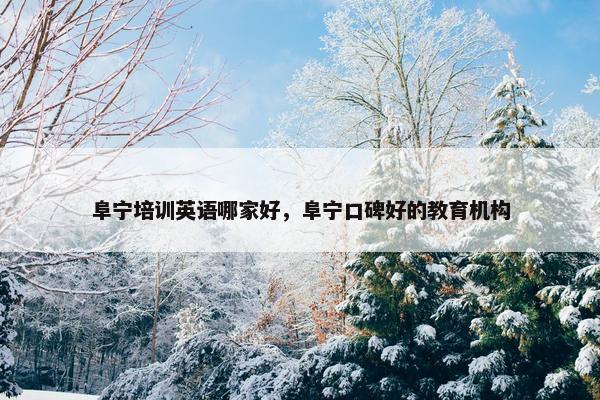 阜宁培训英语哪家好，阜宁口碑好的教育机构