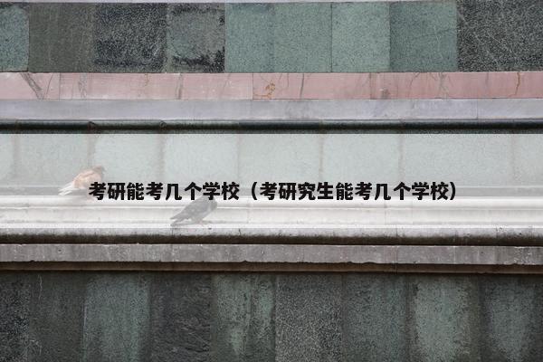 考研能考几个学校（考研究生能考几个学校）