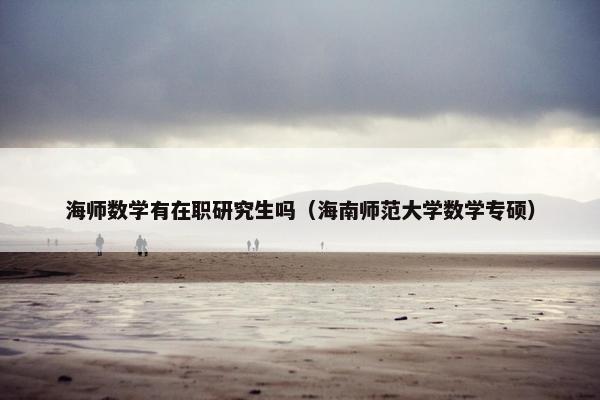 海师数学有在职研究生吗（海南师范大学数学专硕）