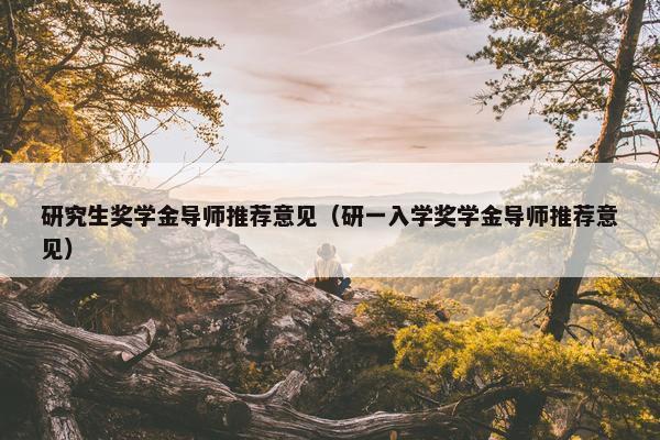 研究生奖学金导师推荐意见（研一入学奖学金导师推荐意见）