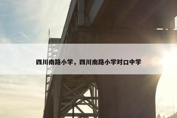 四川南路小学，四川南路小学对口中学