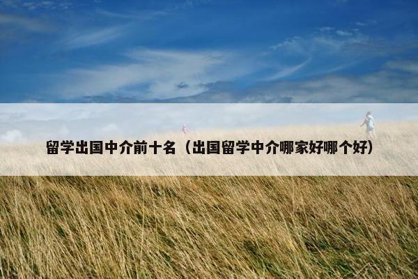 留学出国中介前十名（出国留学中介哪家好哪个好）