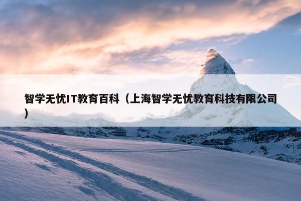 智学无忧IT教育百科（上海智学无忧教育科技有限公司）