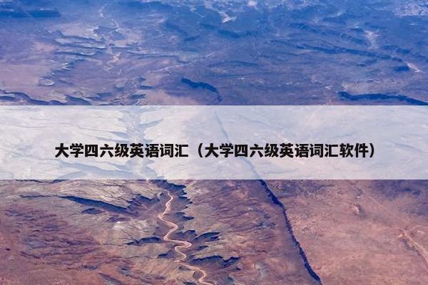 大学四六级英语词汇（大学四六级英语词汇软件）
