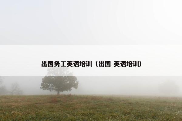 出国务工英语培训（出国 英语培训）