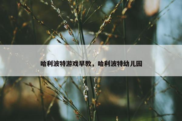 哈利波特游戏早教，哈利波特幼儿园