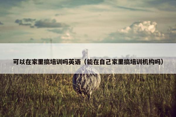 可以在家里搞培训吗英语（能在自己家里搞培训机构吗）