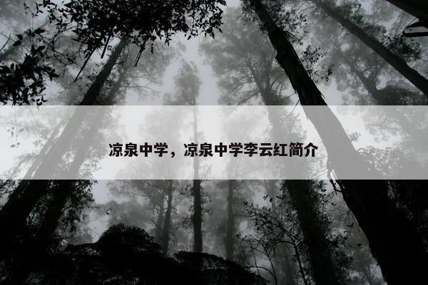 凉泉中学，凉泉中学李云红简介