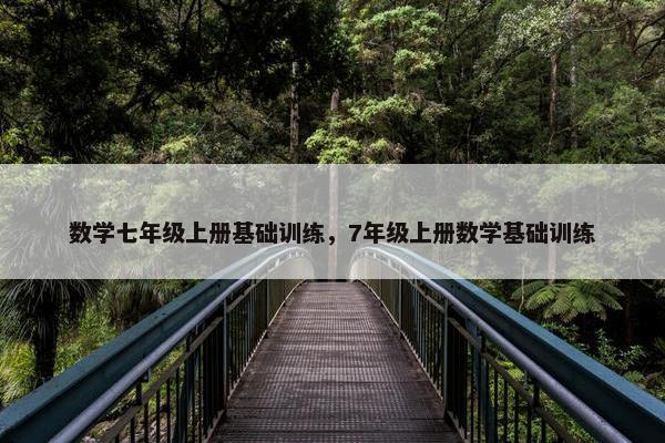数学七年级上册基础训练，7年级上册数学基础训练