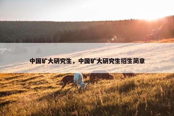 中国矿大研究生，中国矿大研究生招生简章